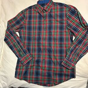 Izod Men's Multicolor Plaid Button Down Shirt